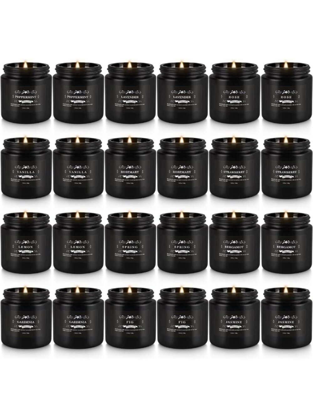 24 Pack Scented Soy Wax Travel Tin Candles Set - Perfect Gifts for Home